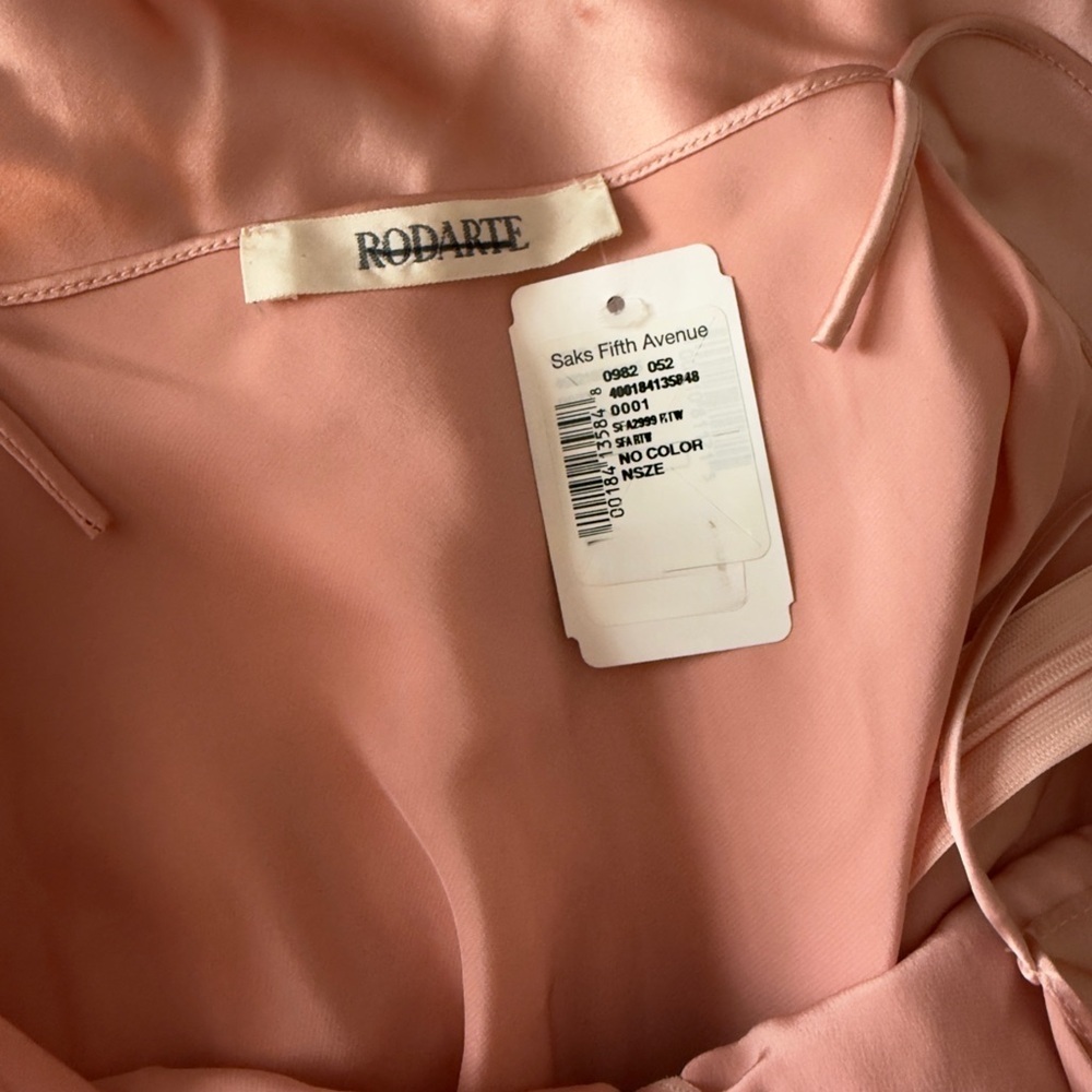 RODARTE Flower Ruched Silk-Satin Dress - Picture 9 of 9